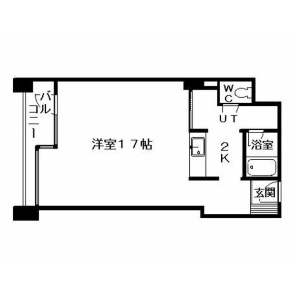 サンシティ札幌(1K/3階)の間取り写真