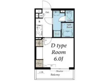 トップ明大前第三(ワンルーム/4階)の間取り写真