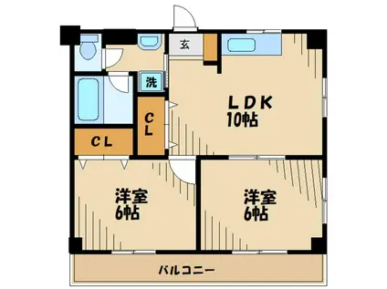 グランデ尼崎(1K/4階)の間取り写真