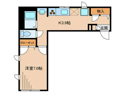 PETIT SOLEIL(1K/2階)の間取り写真