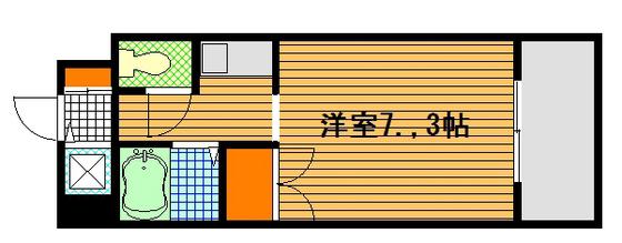 リヴェール西旭(1K/3階)の間取り写真