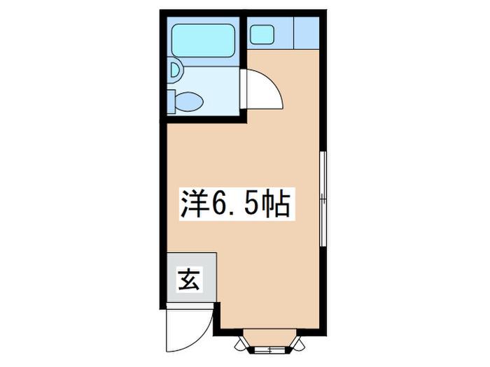 ケイハイツ(ワンルーム/1階)の間取り写真