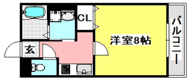 CASA.ESPERANZA(1K/1階)の間取り写真