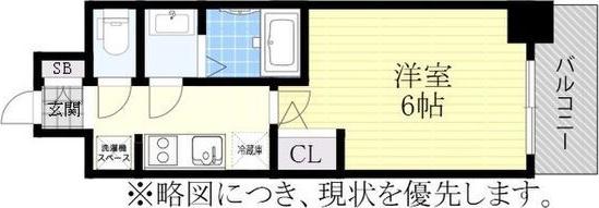 プレサンス丸の内アドブル(1K/6階)の間取り写真
