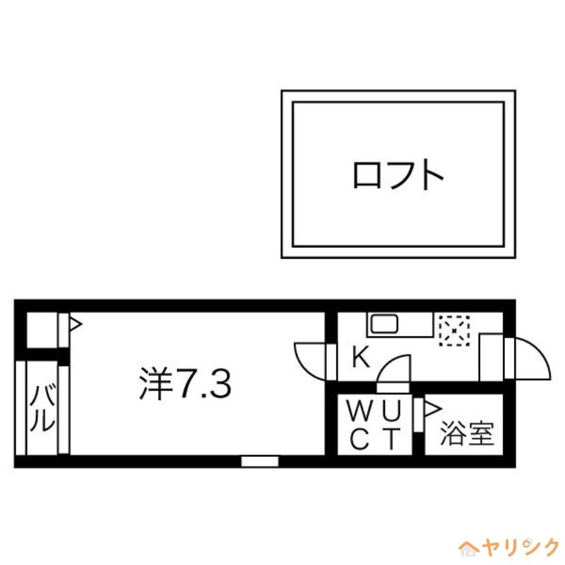 NAPIO上小田井(1K/2階)の間取り写真