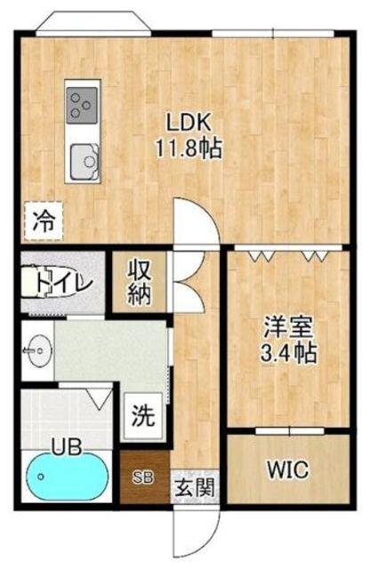 ドエル・サカザキ(1LDK/1階)の間取り写真