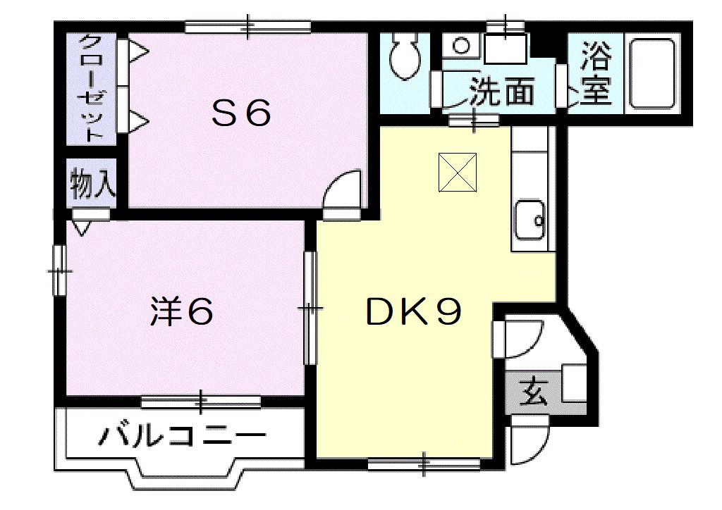 カーサ セレーノ(1SDK/1階)の間取り写真
