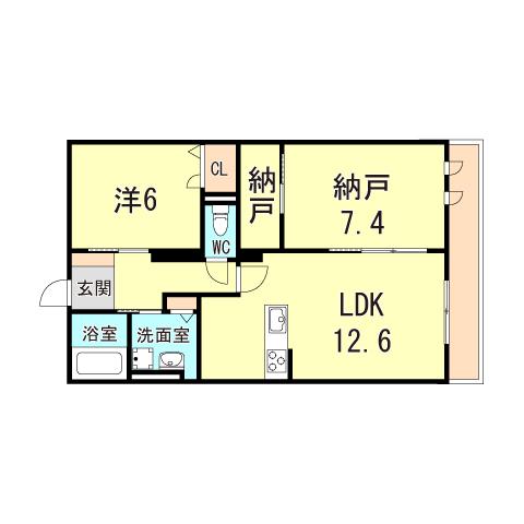 MAISON K(2LDK/2階)の間取り写真