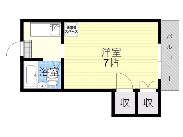 ケンズ都島(1K/4階)の間取り写真