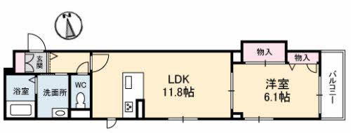 CLAN東雲(1LDK/2階)の間取り写真