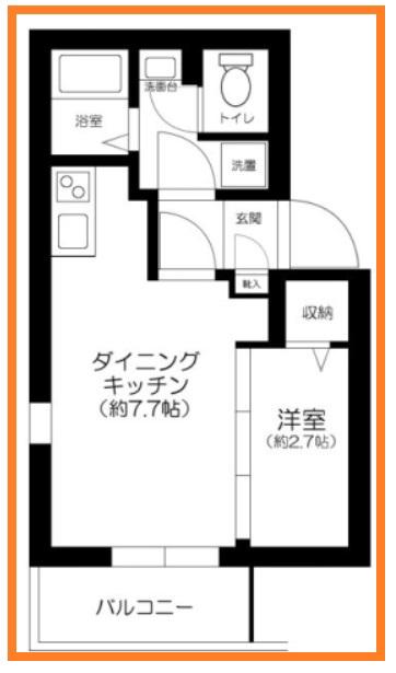 THE RESIDENCE NIHONBASHI(1DK/4階)の間取り写真