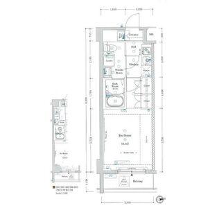ARKMARK上北沢(1K/4階)の間取り写真