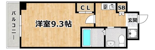 GROOVE千船駅前(1K/5階)の間取り写真