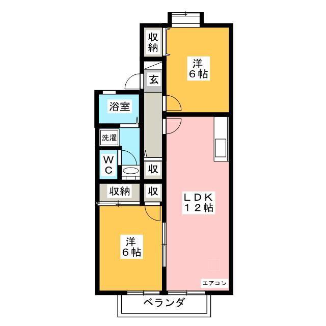 パストラル(2LDK/2階)の間取り写真