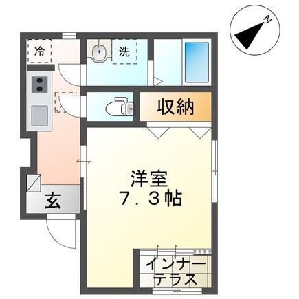 PETIT CHOU(1K/1階)の間取り写真