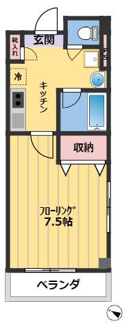 SKプレイス目白(1K/3階)の間取り写真