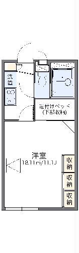 レオパレスマリリン(1K/1階)の間取り写真