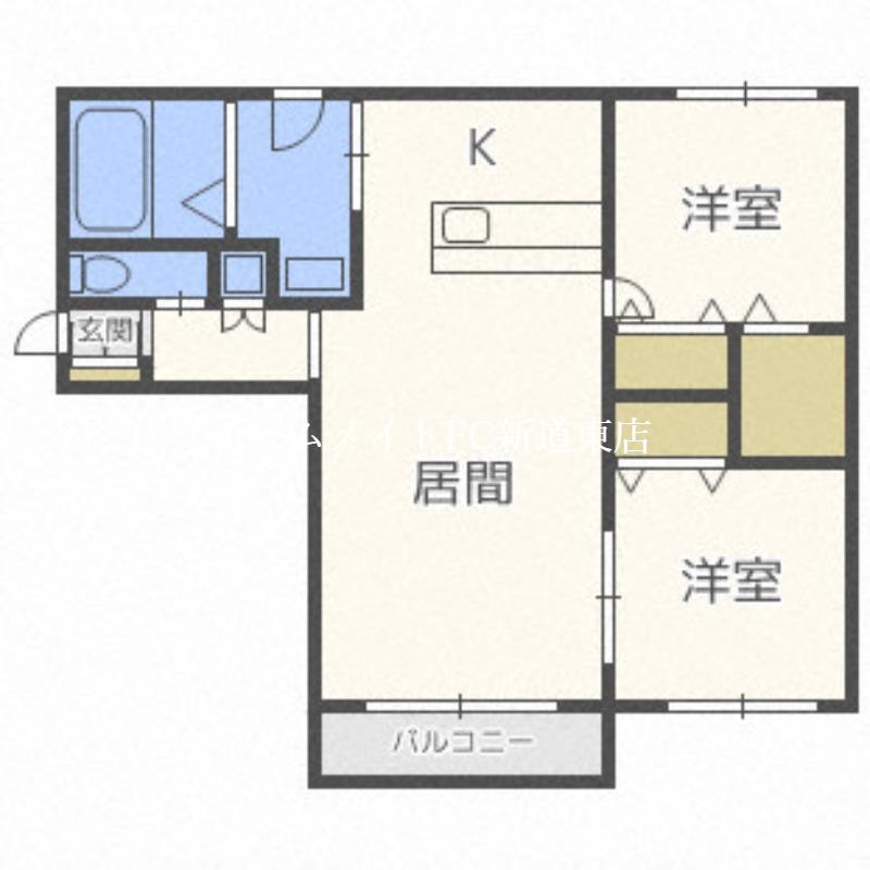 ブランジェ(2LDK/4階)の間取り写真