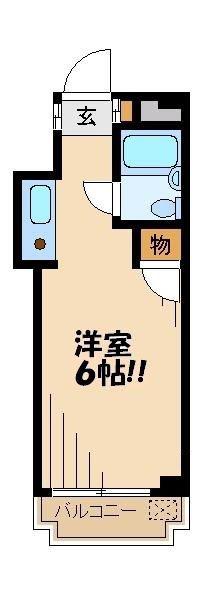 ハイムピア21(1K/1階)の間取り写真