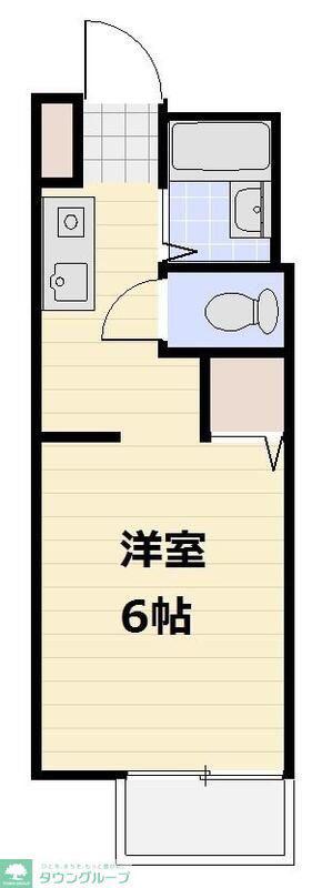 ロジュ・K(ワンルーム/1階)の間取り写真