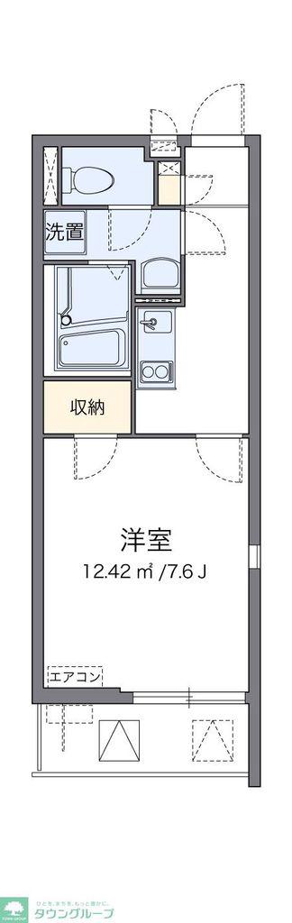 クレイノウィステリア(1K/2階)の間取り写真