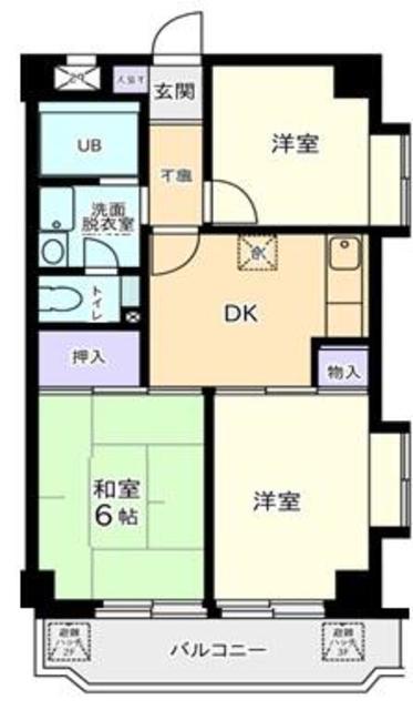 セレブラール戸田(3DK/5階)の間取り写真