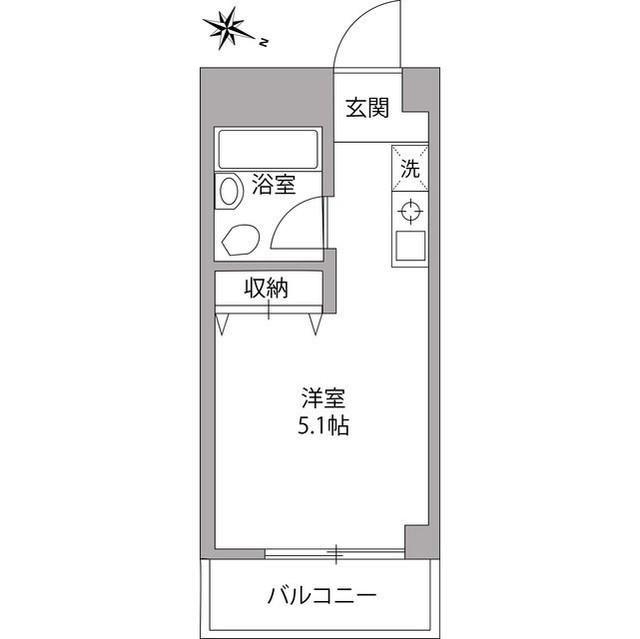 セントラル大森(ワンルーム/4階)の間取り写真