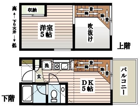 レジデンス光和109(1DK/2階)の間取り写真