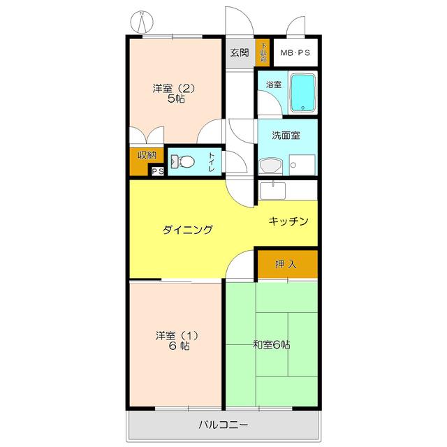 LUMIERE(3DK/3階)の間取り写真
