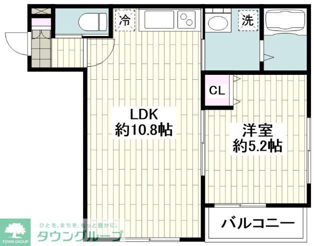 アメイジンググレイス(1LDK/1階)の間取り写真
