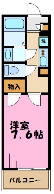 クレイノファインライズ(1K/2階)の間取り写真