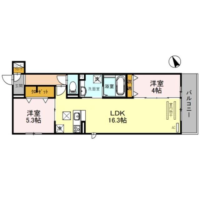 ロイヤルコート(2LDK/3階)の間取り写真
