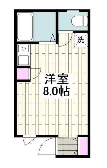 テラスヒダニ(ワンルーム/1階)の間取り写真