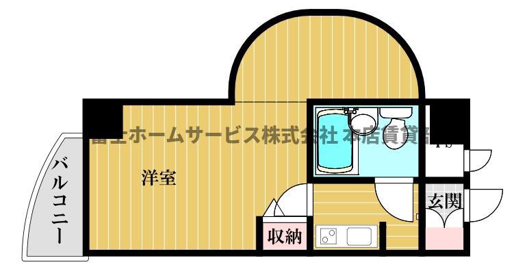 デ・リード住吉公園(1K/2階)の間取り写真