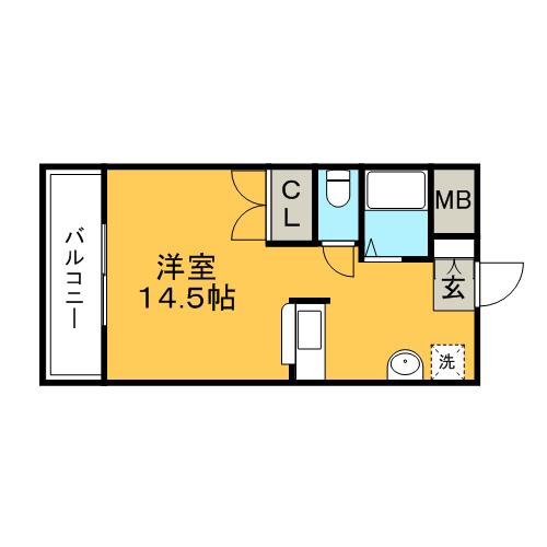 STビル(ワンルーム/3階)の間取り写真