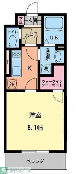 シエルブルー(1K/4階)の間取り写真