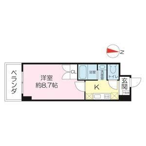 マインズ・コム四条大宮(1K/6階)の間取り写真