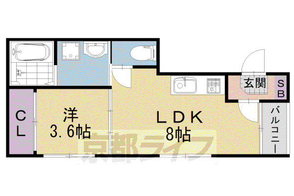 ハーモニーテラス藤森(1LDK/3階)の間取り写真