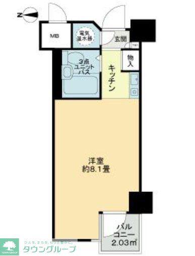 ニュー池袋ハイツ(ワンルーム/6階)の間取り写真