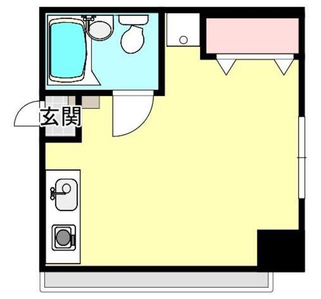 フローラル根津(ワンルーム/3階)の間取り写真