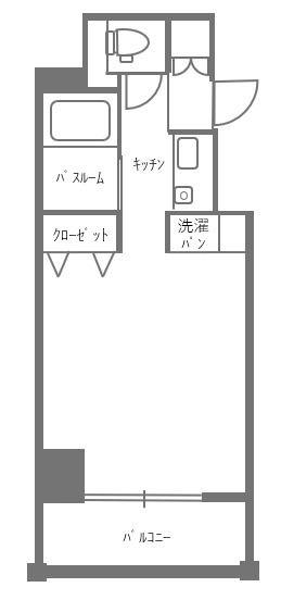 グリーンホーム東京(ワンルーム/10階)の間取り写真