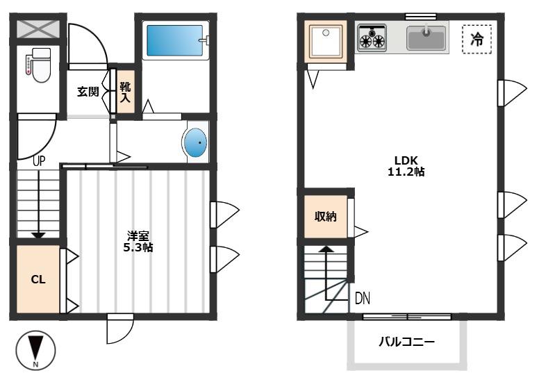 NEXT STAGE(1LDK/1階)の間取り写真