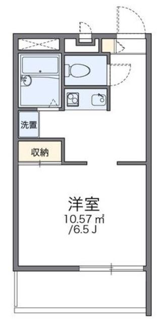 レオパレス豊南(1K/1階)の間取り写真
