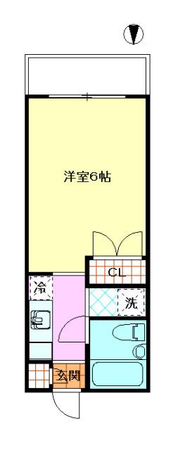 ハウス早宮(ワンルーム/1階)の間取り写真
