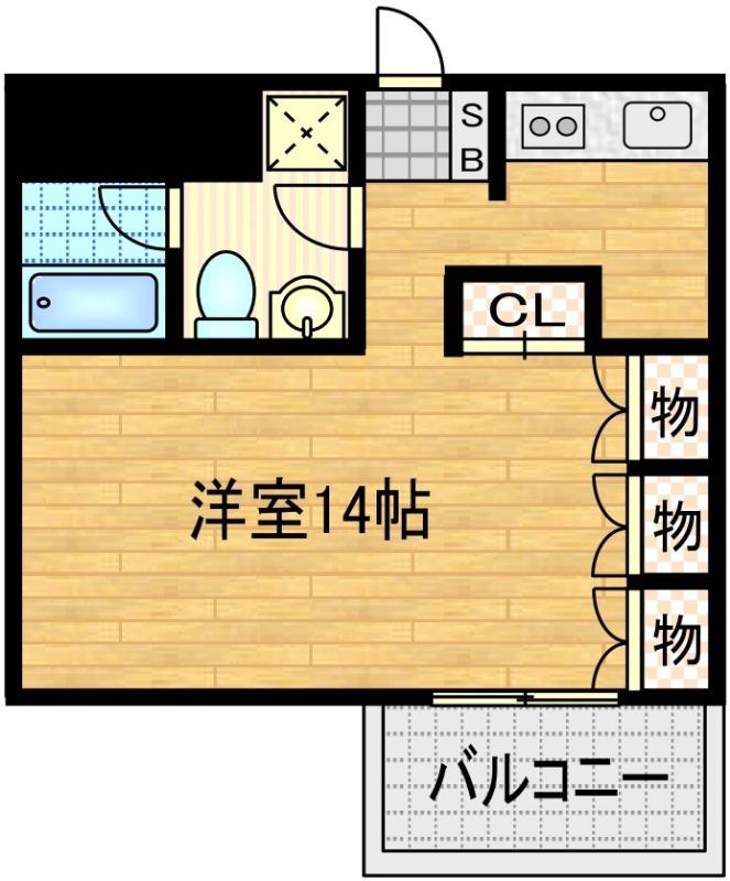 DE ESTRELLAS(ワンルーム/3階)の間取り写真