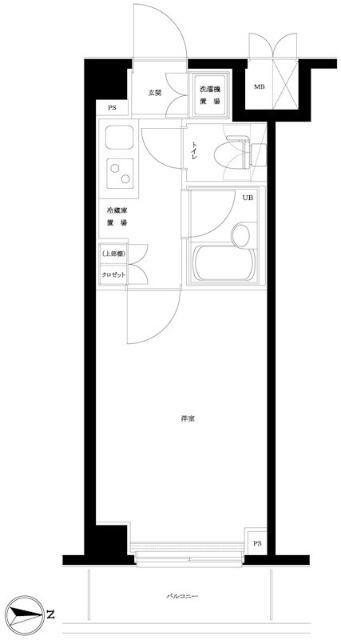 ルーブル蒲田六番館(1K/3階)の間取り写真