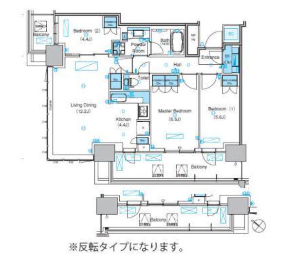 パークアクシス豊洲キャナル(3LDK/19階)の間取り写真