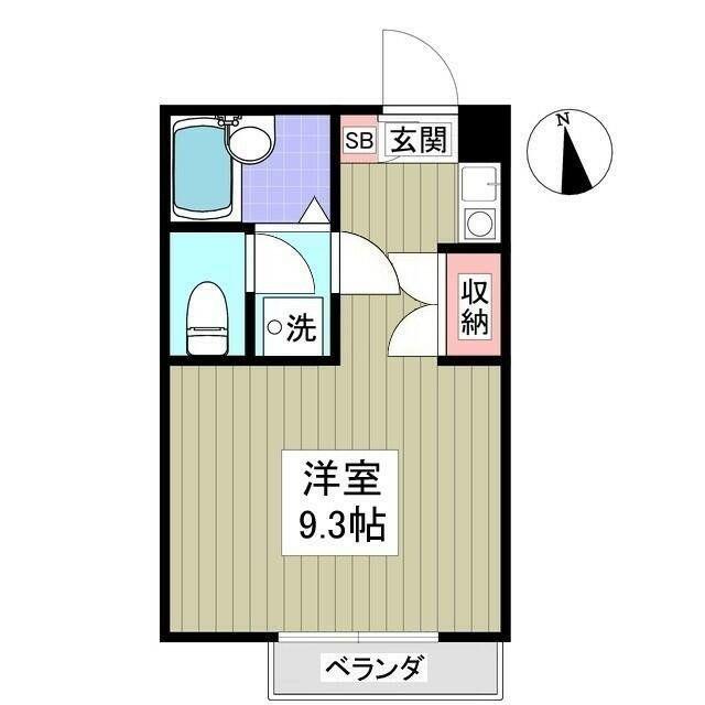 ロイヤルガーデン(ワンルーム/3階)の間取り写真