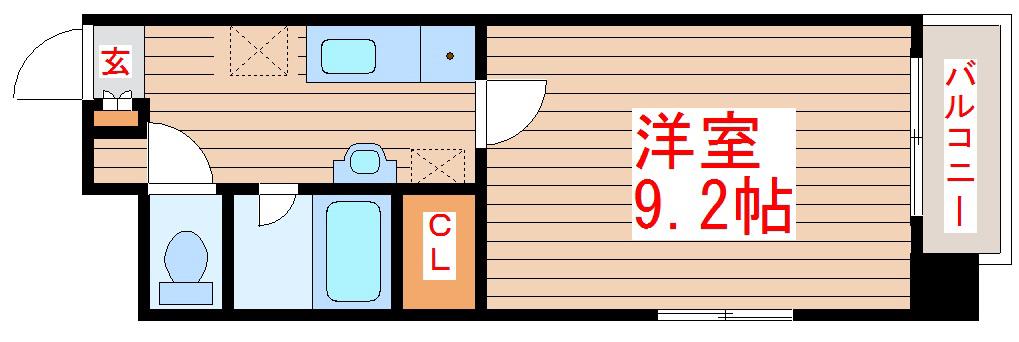 メゾンフルール榴ヶ岡(1K/5階)の間取り写真