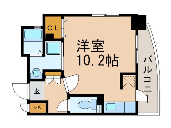 リーヴメゾン(ワンルーム/5階)の間取り写真